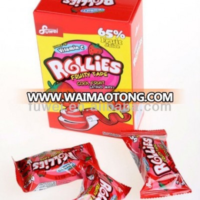 Fruit rolls tape gummy candy (65% fruit juice)